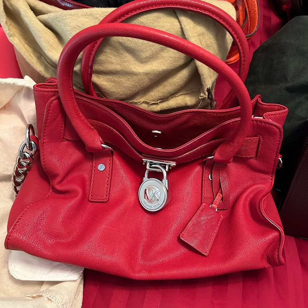 Michael Kors, red handbag